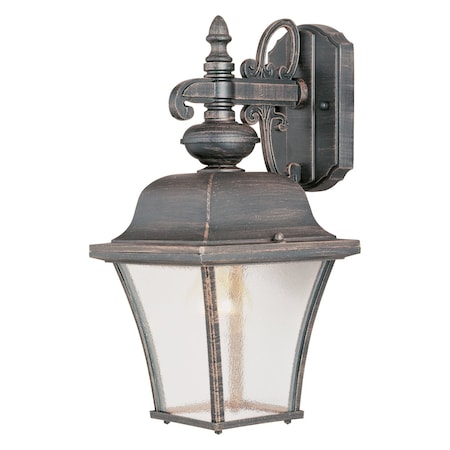 Maxim One Light Rust Patina Seedy Glass Wall Lantern 1066RP
